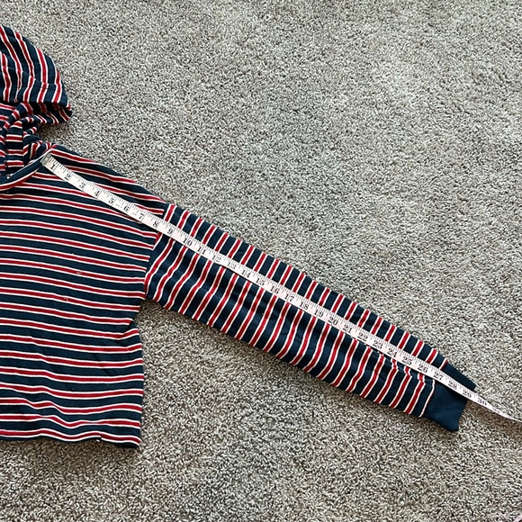 Cropped Stripe Hooded Sweatshirt S - Picture 7 of 8